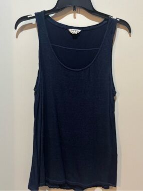 Lucky Brand Navy Scoop Neck Tank Top